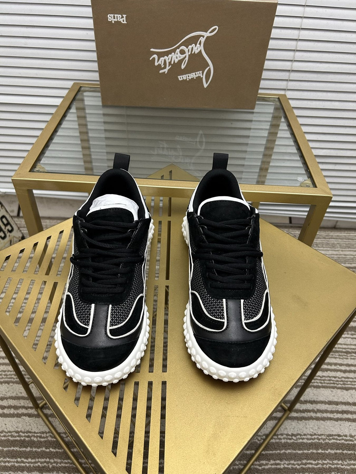 Christian Louboutin Contrast Trim Sneakers — front