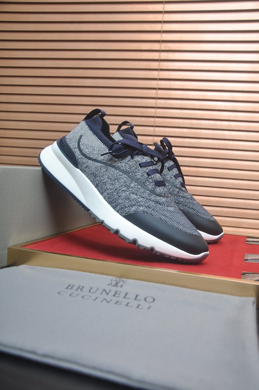 Brunello Cucinelli Low-Top Suede Sneakers — front
