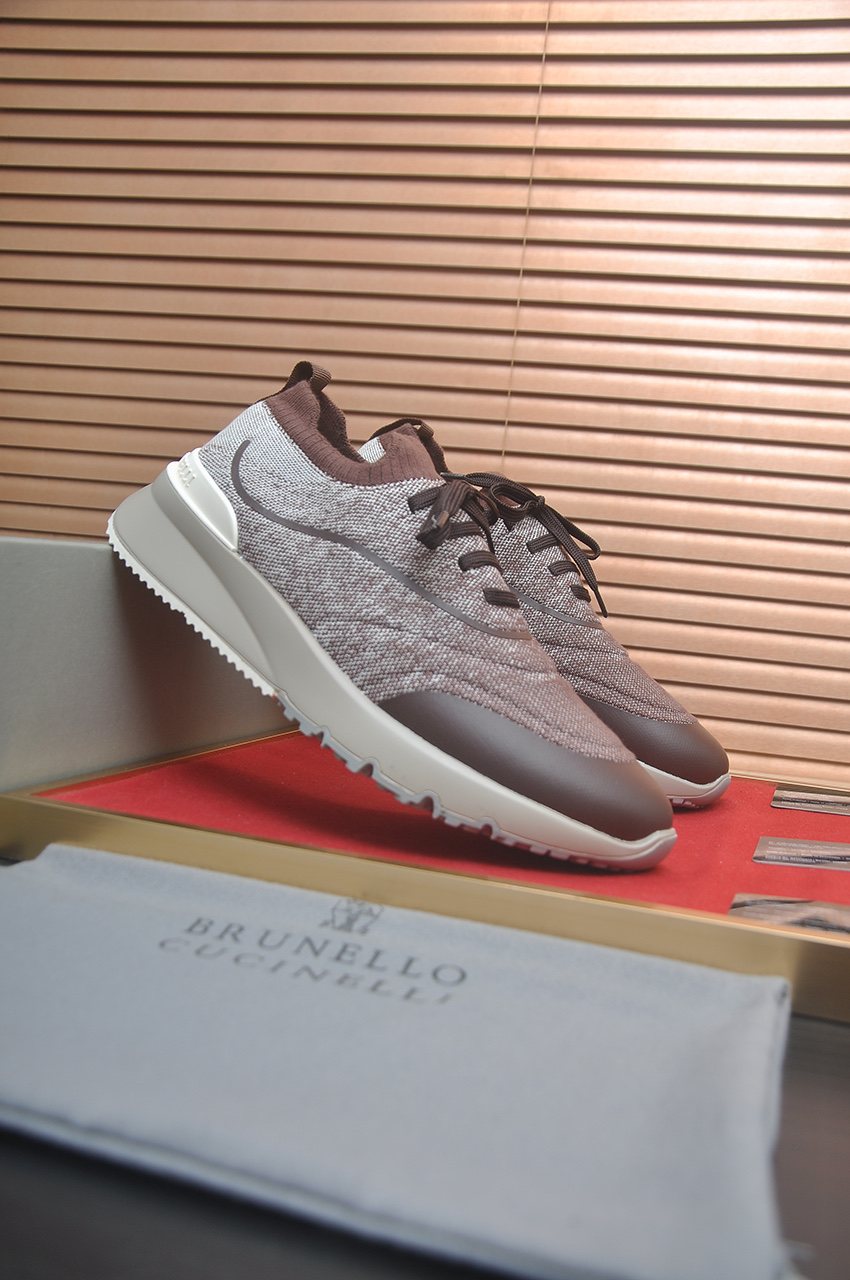 Brunello Cucinelli Low-Top Suede Sneakers — front