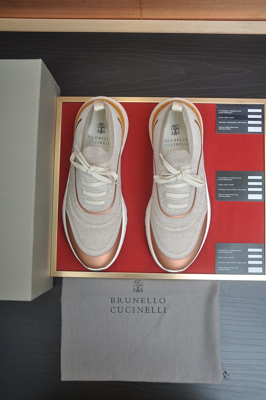 Brunello Cucinelli Low-Top Suede Sneakers — front