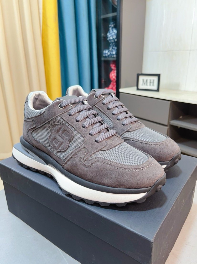 Hugo Boss Layered Low-Top Sneakers — front