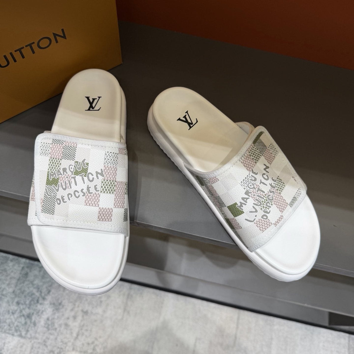 Louis Vuitton Graphic Strap Slide Sandals — hero