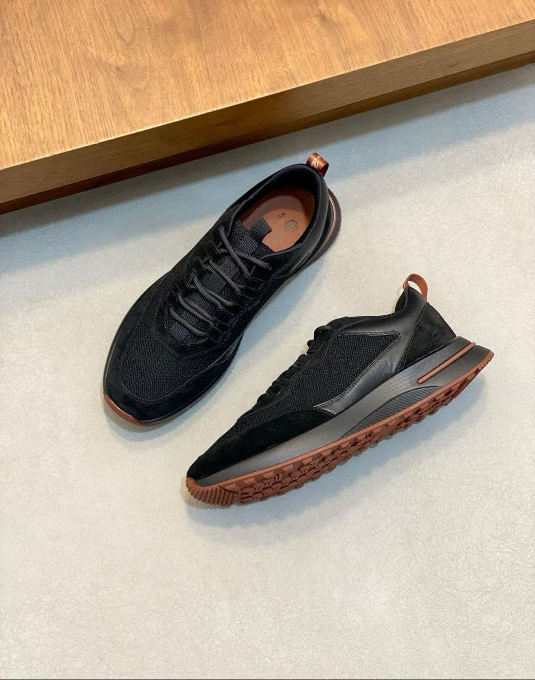 Loro Piana Low-Top Lace-Up Sneakers — front