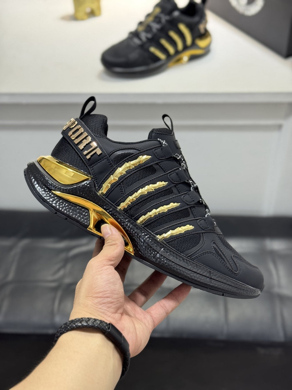 Philipp Plein Mesh Panel Low-Top Sneakers — side